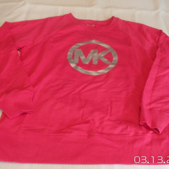 Women's MICHAEL KORS Pink Sweatshirt Size Small Like NEW - Picture 2 of 8